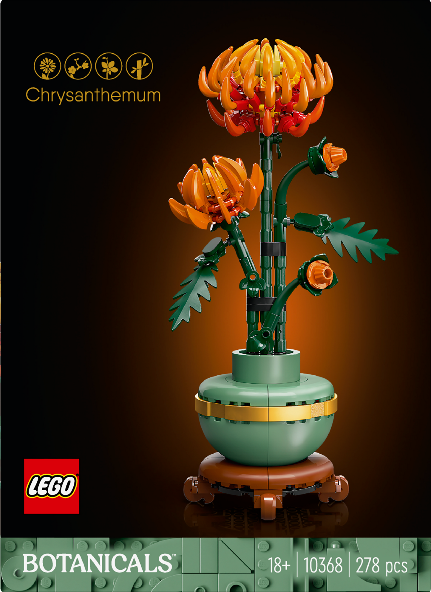 LEGO® Botanicals Chrysanthemum Flower Decor Building Set 10368