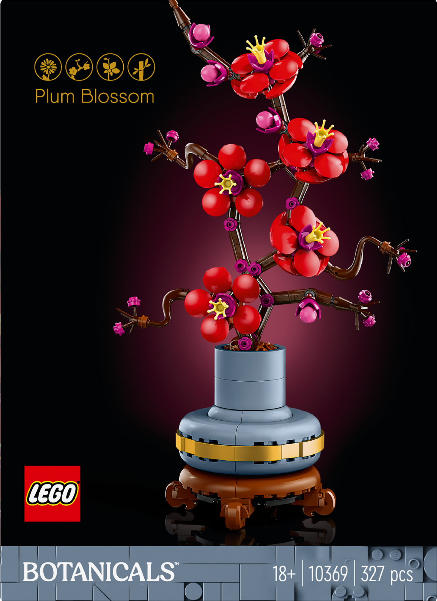 LEGO® Botanicals Plum Blossom Flower Decor Display Set 10369
