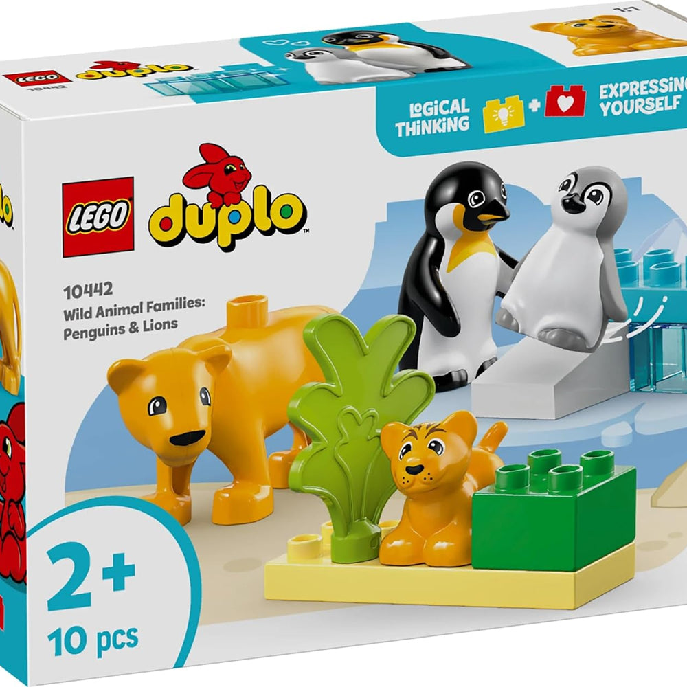 LEGO® DUPLO® Town Wild Animal Families: Penguins & Lions Imagination Toy 10442
