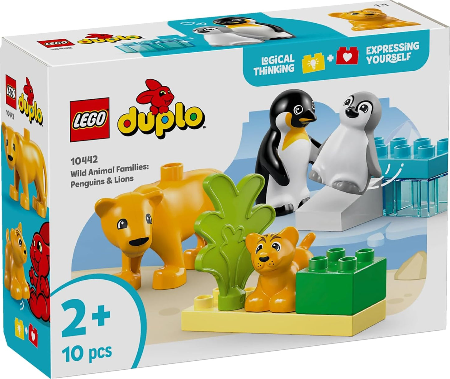 LEGO® DUPLO® Town Wild Animal Families: Penguins & Lions Imagination Toy 10442