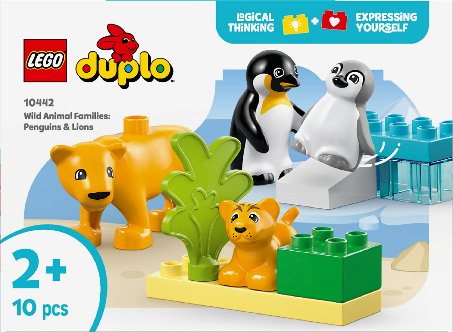LEGO® DUPLO® Town Wild Animal Families: Penguins & Lions Imagination Toy 10442