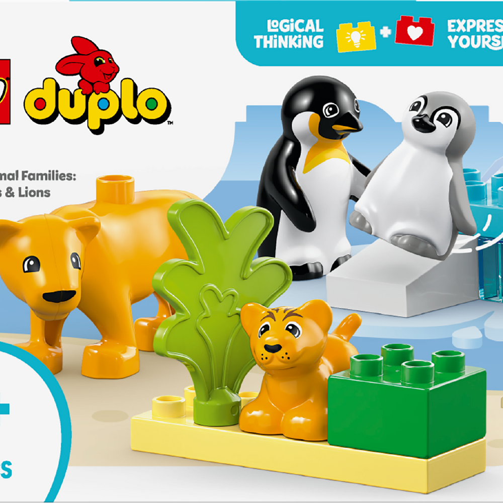 LEGO® DUPLO® Town Wild Animal Families: Penguins & Lions Imagination Toy 10442
