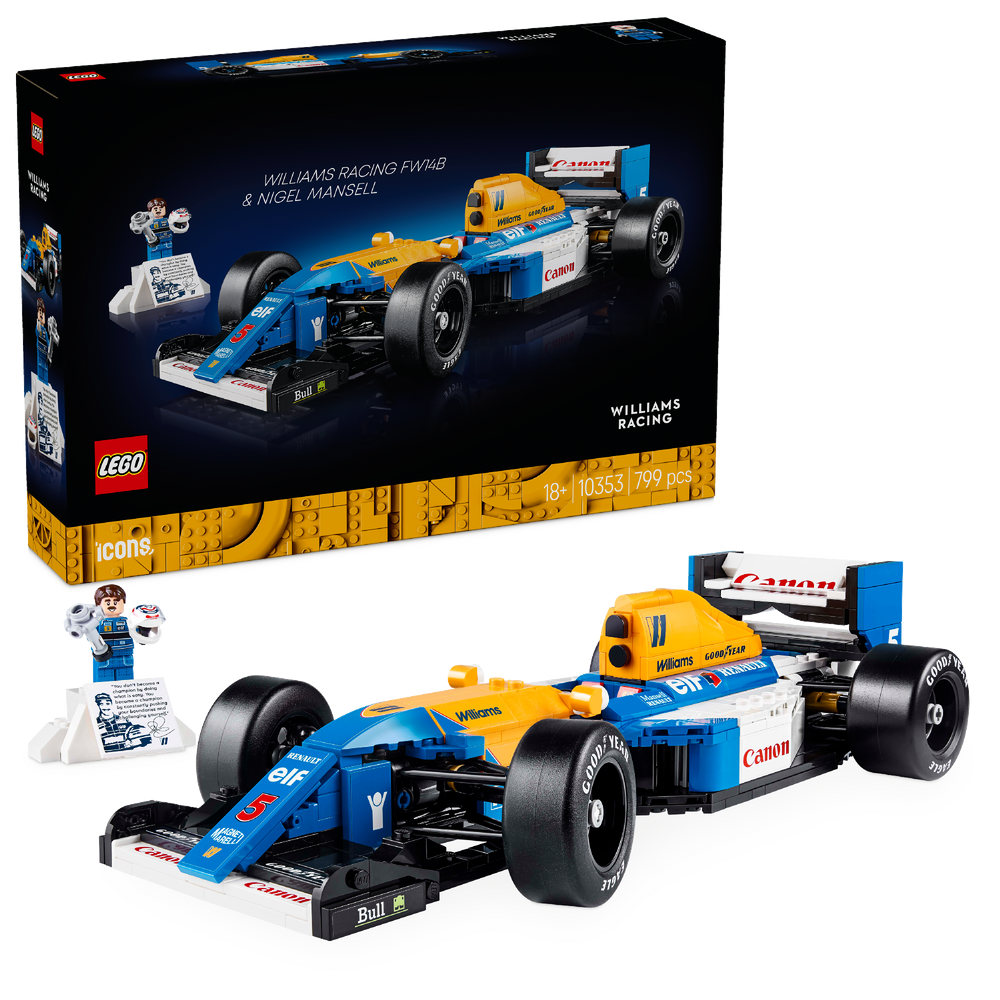 LEGO® Icons Williams Racing FW14B & Nigel Mansell