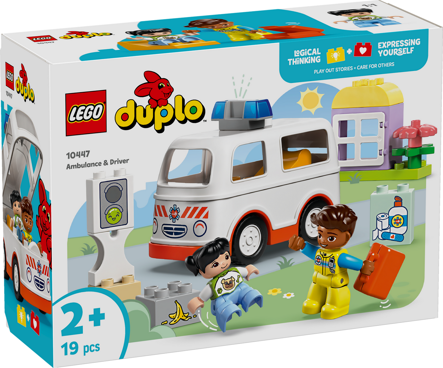 LEGO® DUPLO® Ambulance & Driver for Pretend Play 10447