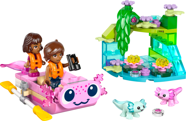 This kids’ LEGO® Friends Axolotl Adventure Boat 