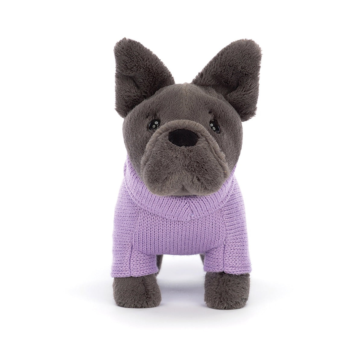 Jellycat French Bulldog Purple Sweater