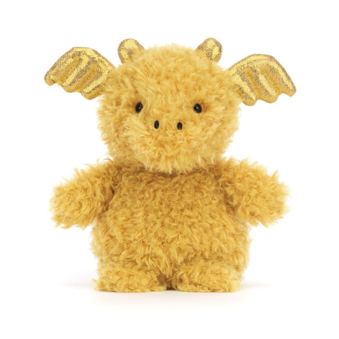 Jellycat Little Dragon Gold & Glitter 8x10x18cm