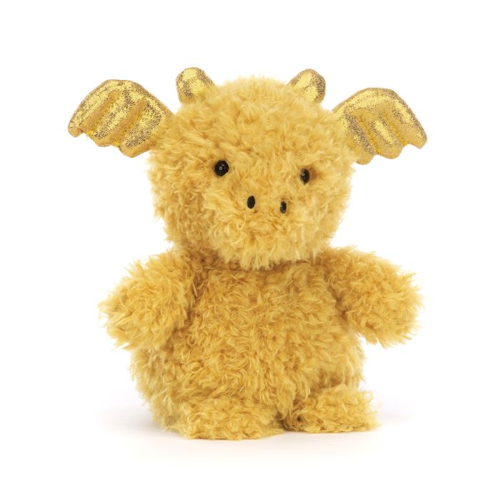 Jellycat Little Dragon Gold & Glitter 8x10x18cm