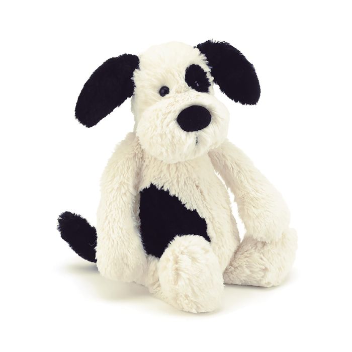 Jellycat Bashful Black and cream Puppy Original Medium