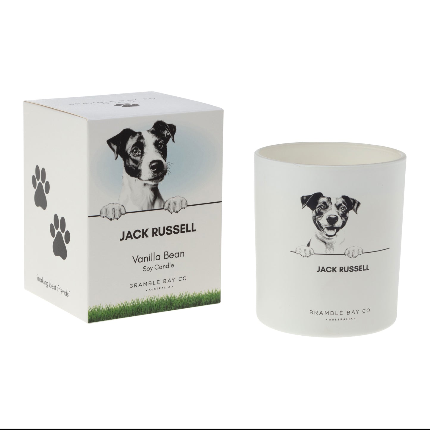 Candle Pet Jack Russell Black & White