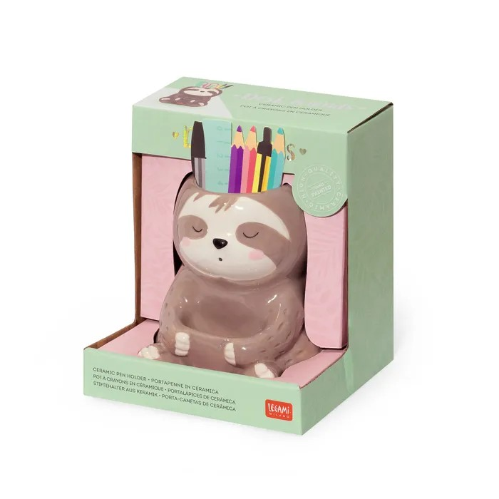 Legami Ceramic Pen Holder - Desk Friends - Sloth