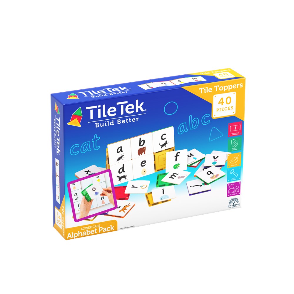TileTek - 40 Piece Tile Topper - Alphabet LOWER Case Pack