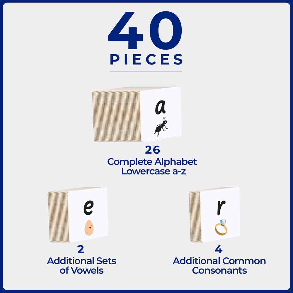 TileTek - 40 Piece Tile Topper - Alphabet LOWER Case Pack