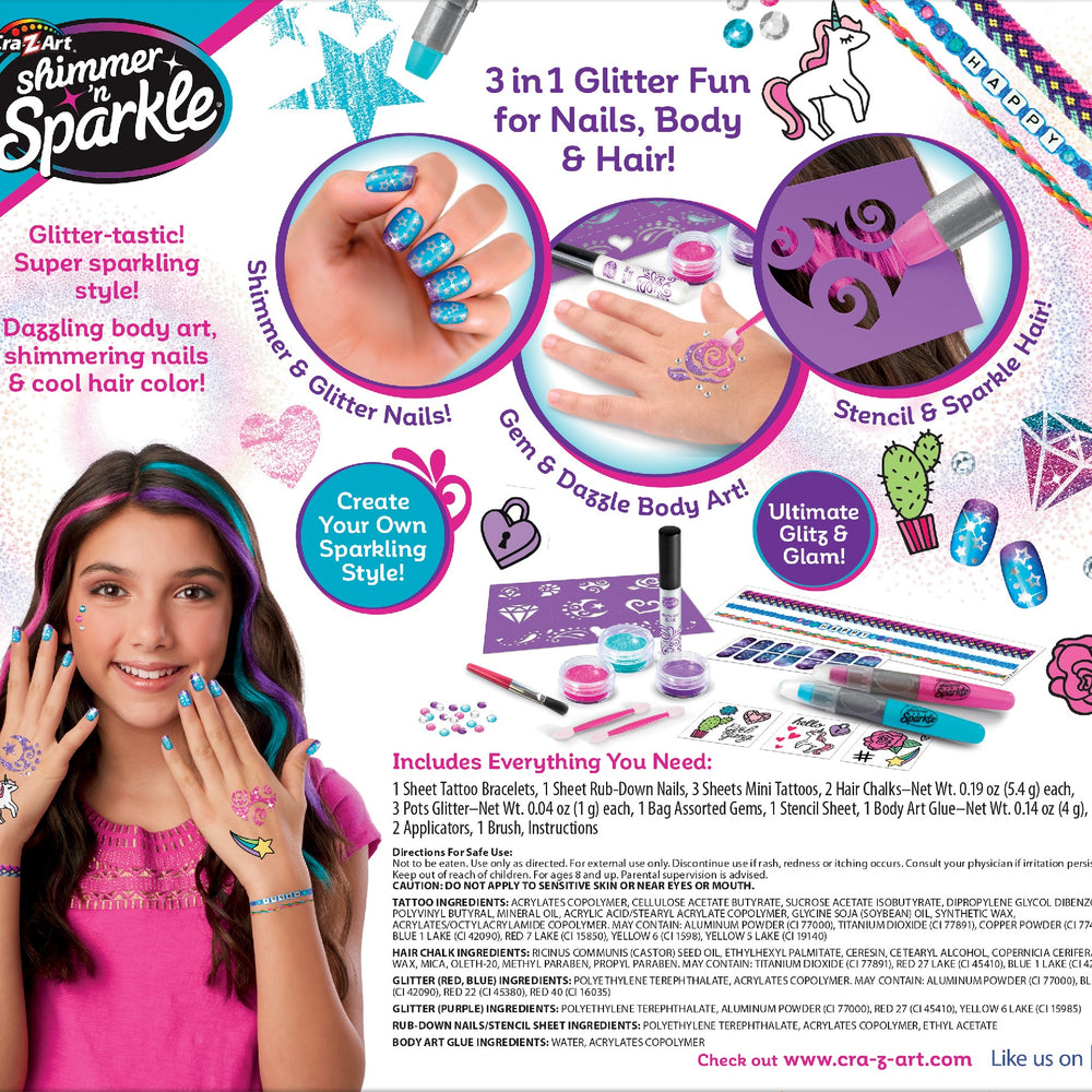 Ultimate 3 in 1 Glitter Beauty Set Shimmer N Sparkle