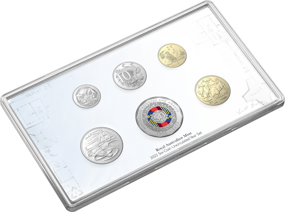 
                      
                        Australian Honours System 50th Anniversary 2025 6-Coin Proof Set
                      
                    