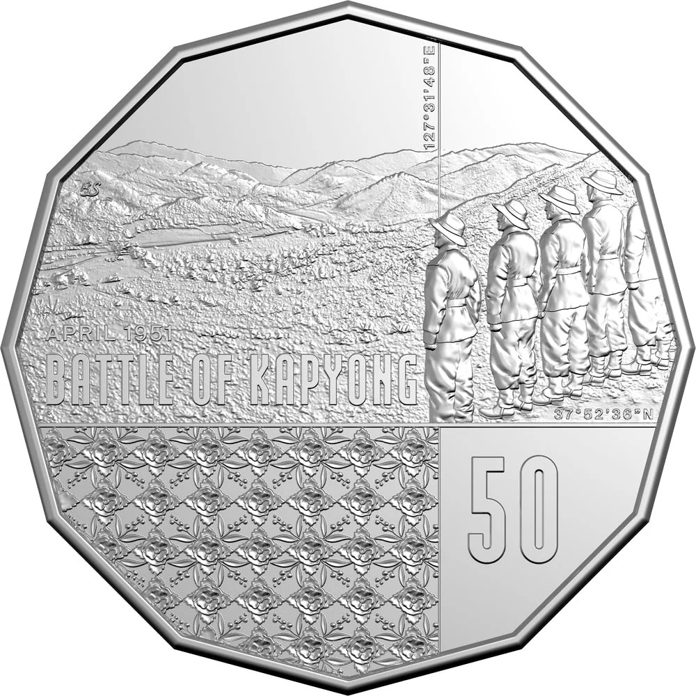 Royal Australian Mint | 75th Anniversary of the Battle of Kapyong 2026 50c Uncirculated Coin in Card