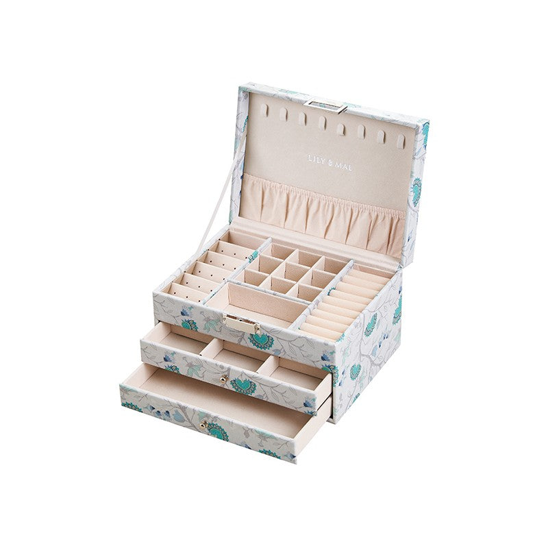 Lily & Mae Jewellery Box Floral Two Drawer 