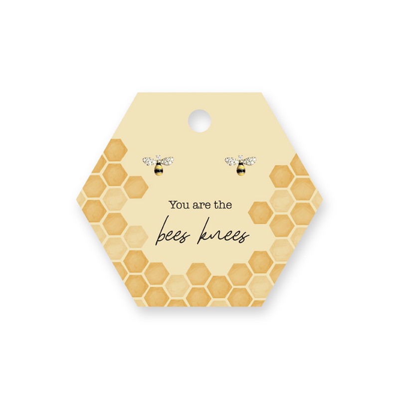 Enamel Gold Earring - Bee Jewellery