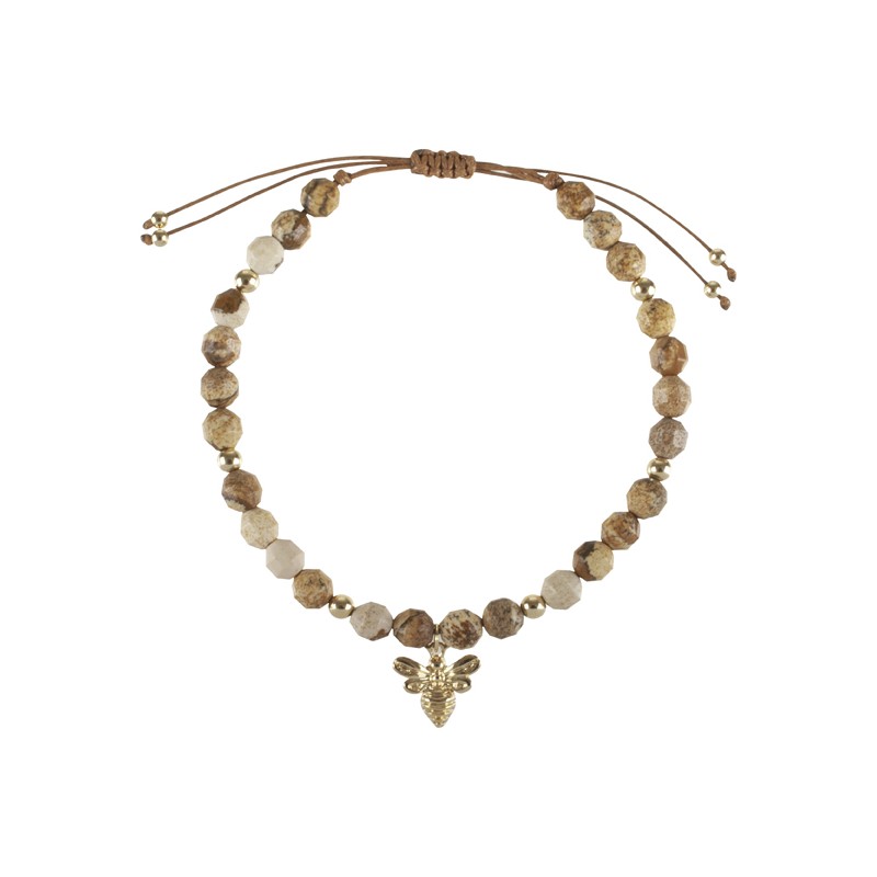 Jasper Beaded Bracelet -Bee Jewellery