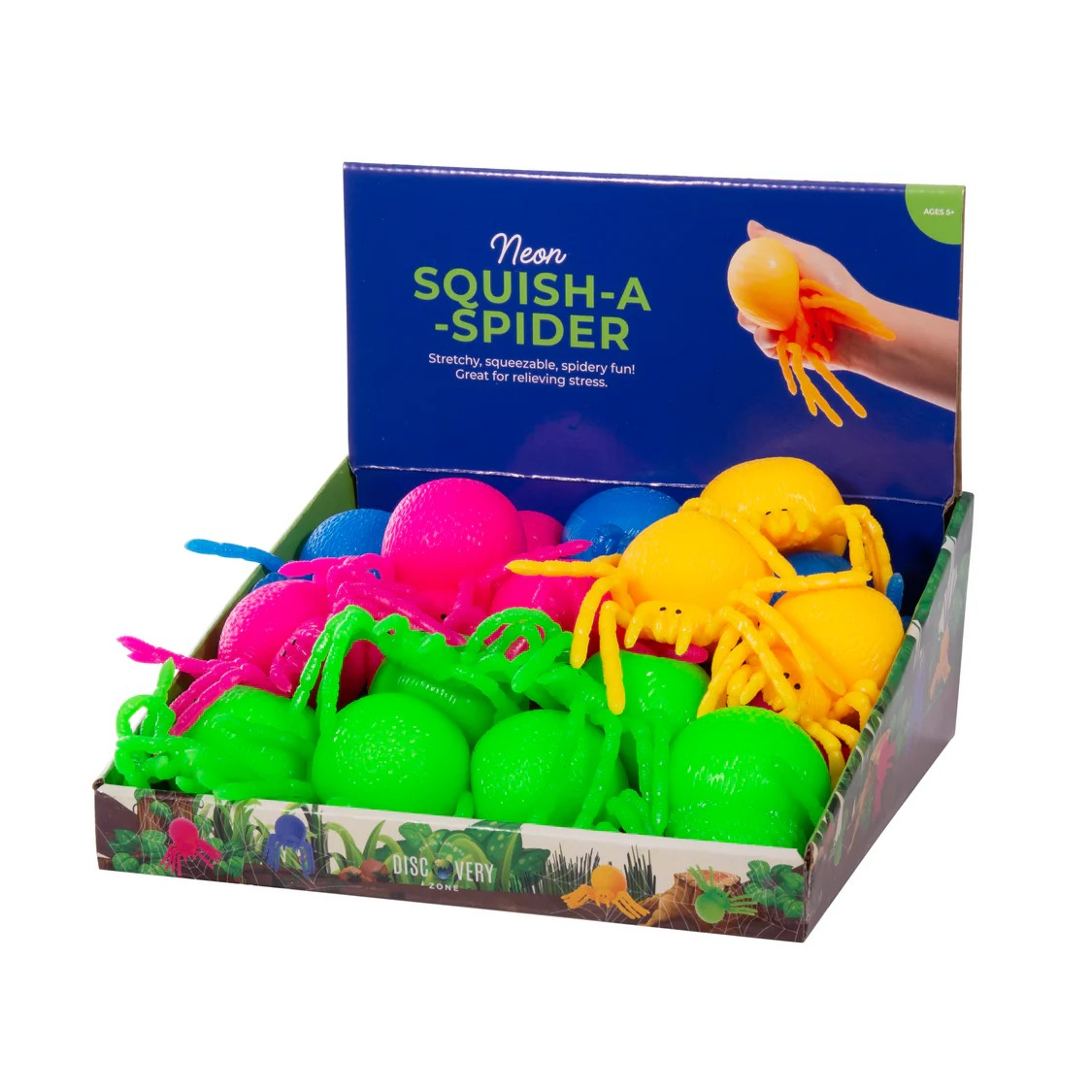 Discovery Zone Squish-A-Spider Neon