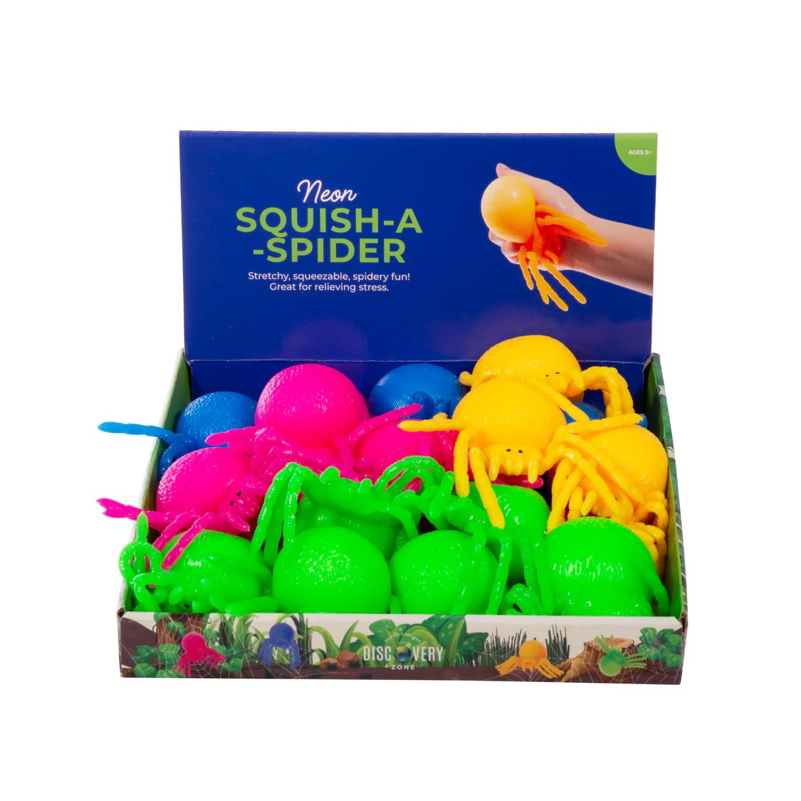 Discovery Zone Squish-A-Spider Neon