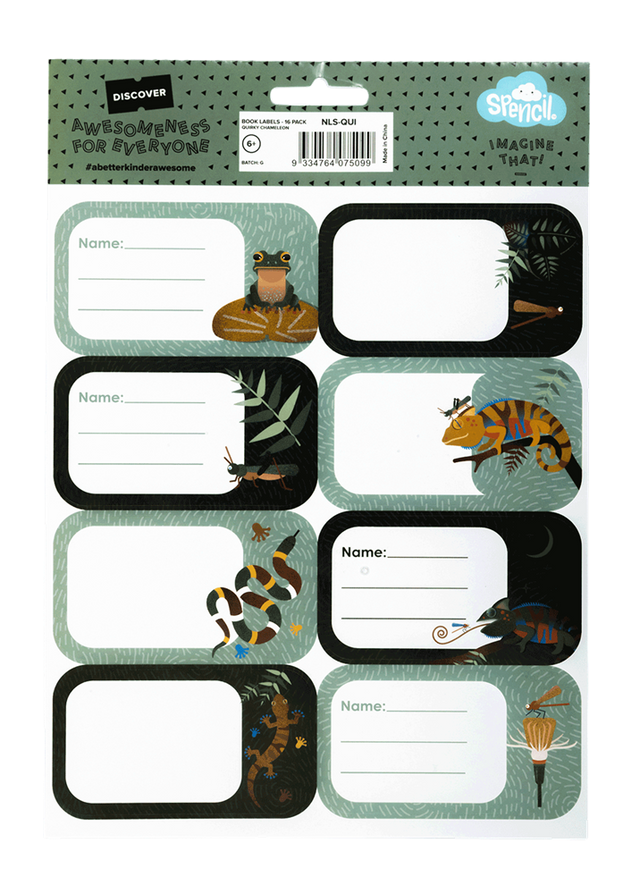 Spencil Boop Label - Quirky Chameleon