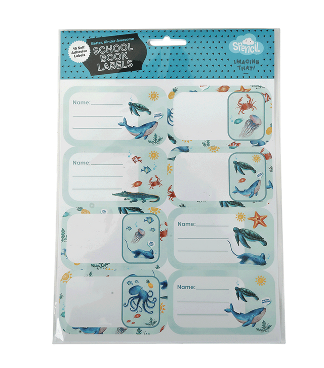 Spencil Book Labels - Sea Creatures