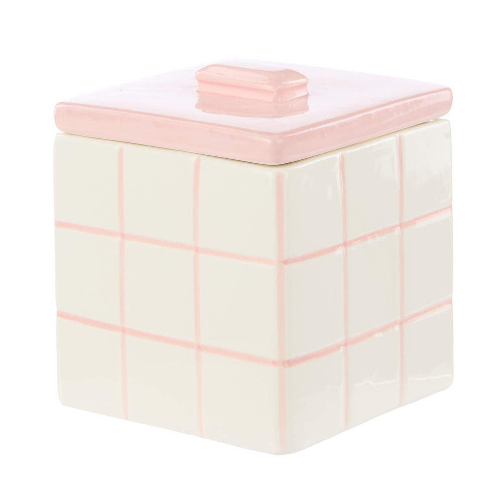 Emporium Lulu Collection Ceramic Box Pink 10.7x10.7x12.3cm