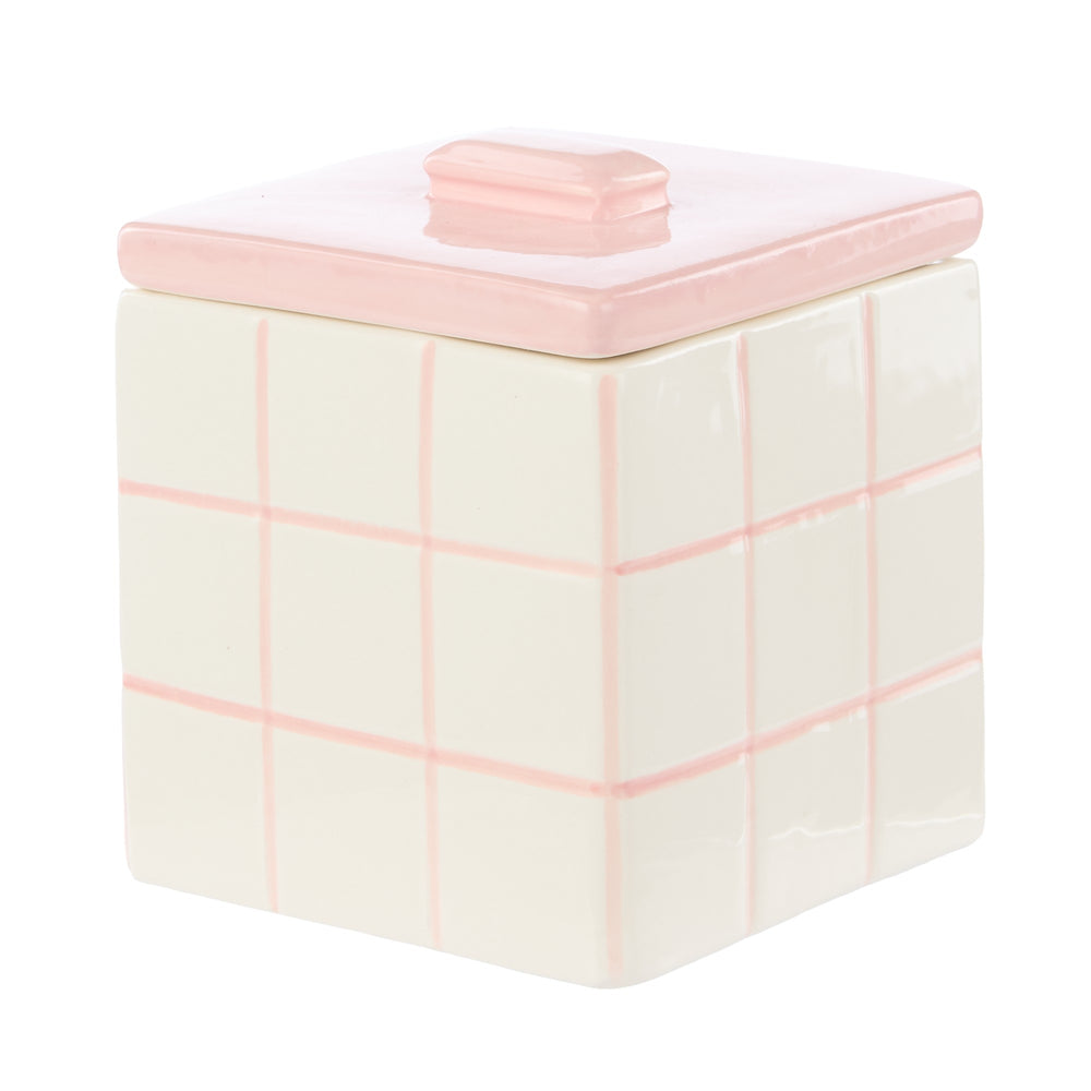 Emporium Lulu Collection Ceramic Box Pink 10.7x10.7x12.3cm