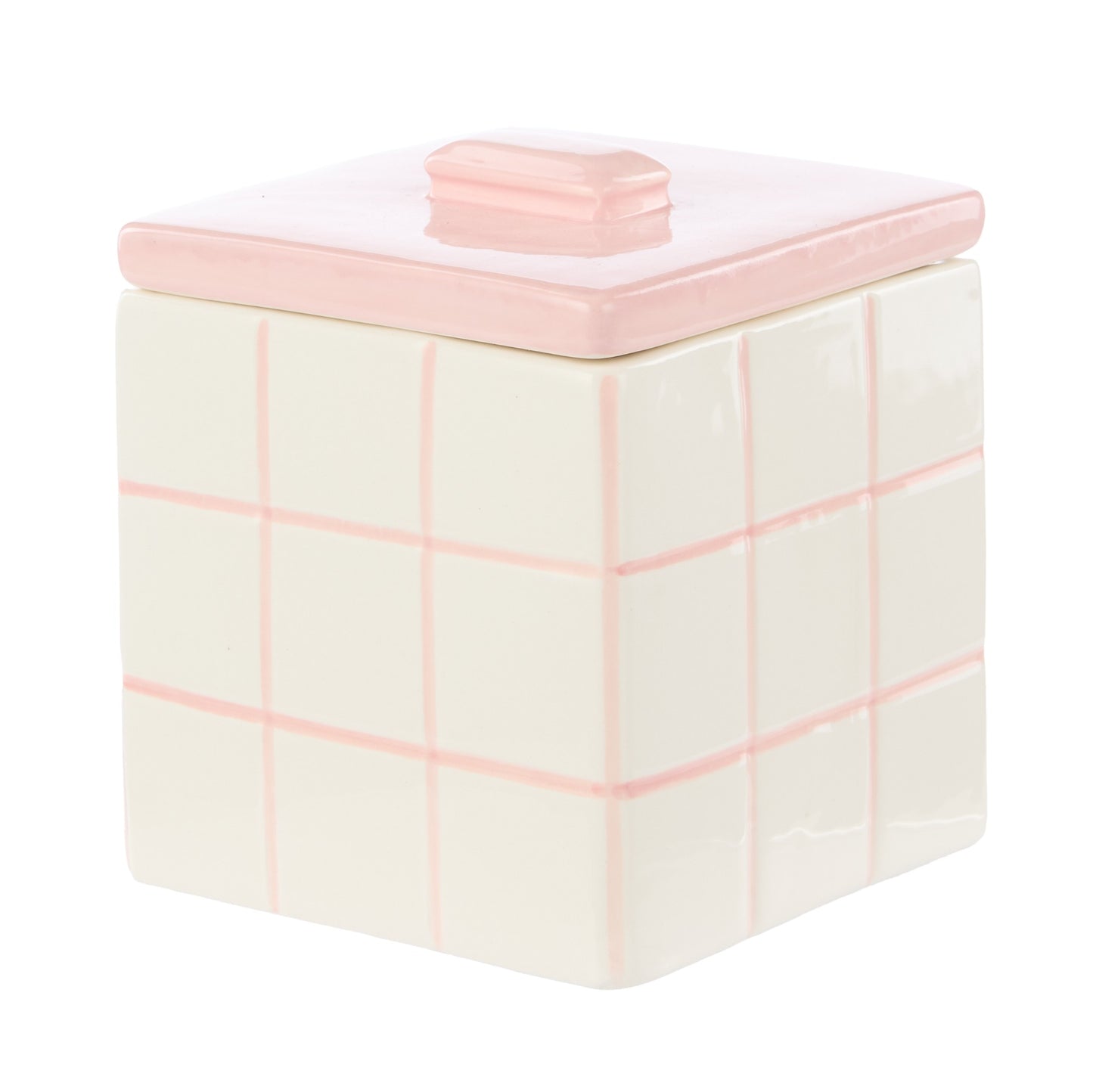 Emporium Lulu Collection Ceramic Box Pink 10.7x10.7x12.3cm