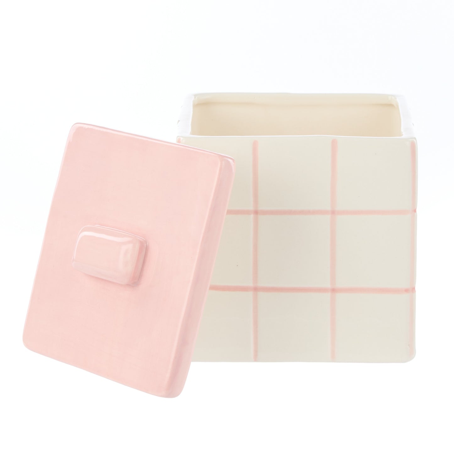 Emporium Lulu Collection Ceramic Box Pink 10.7x10.7x12.3cm