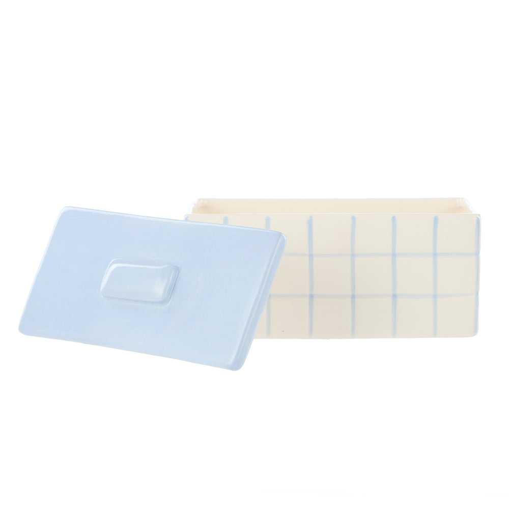 Emporium Lulu Collection Ceramic Box Blue 18.8x9x9.8cm