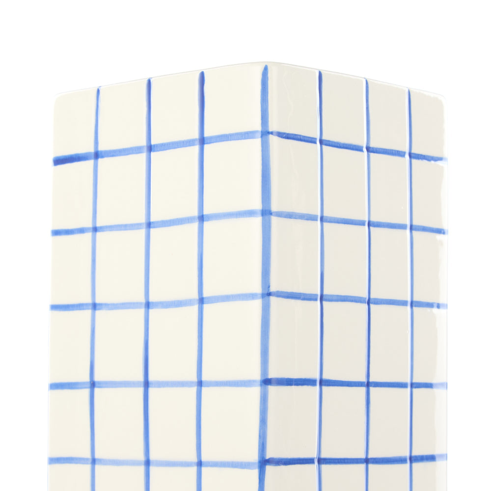 
                      
                        Emporium Lulu Collection Grid Vase Square Blue 11.8x11.8x25.5cm
                      
                    