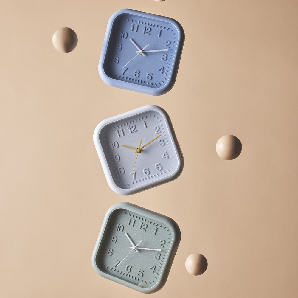 Emporium Nico Mini Wall Clock Green & White 20.3x20.3x2.9cm