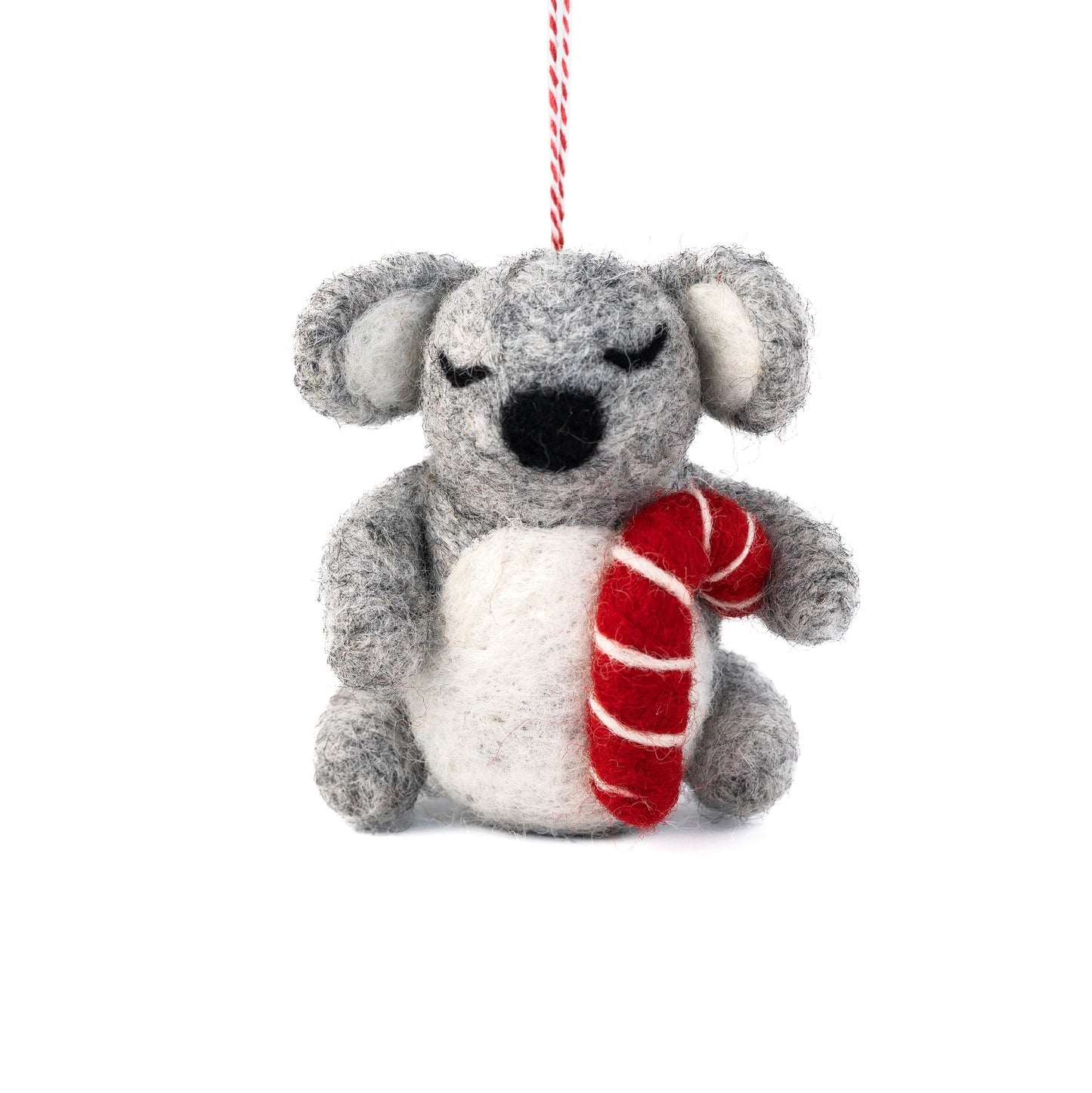 Christmas Decoration Koala with Candy Cane