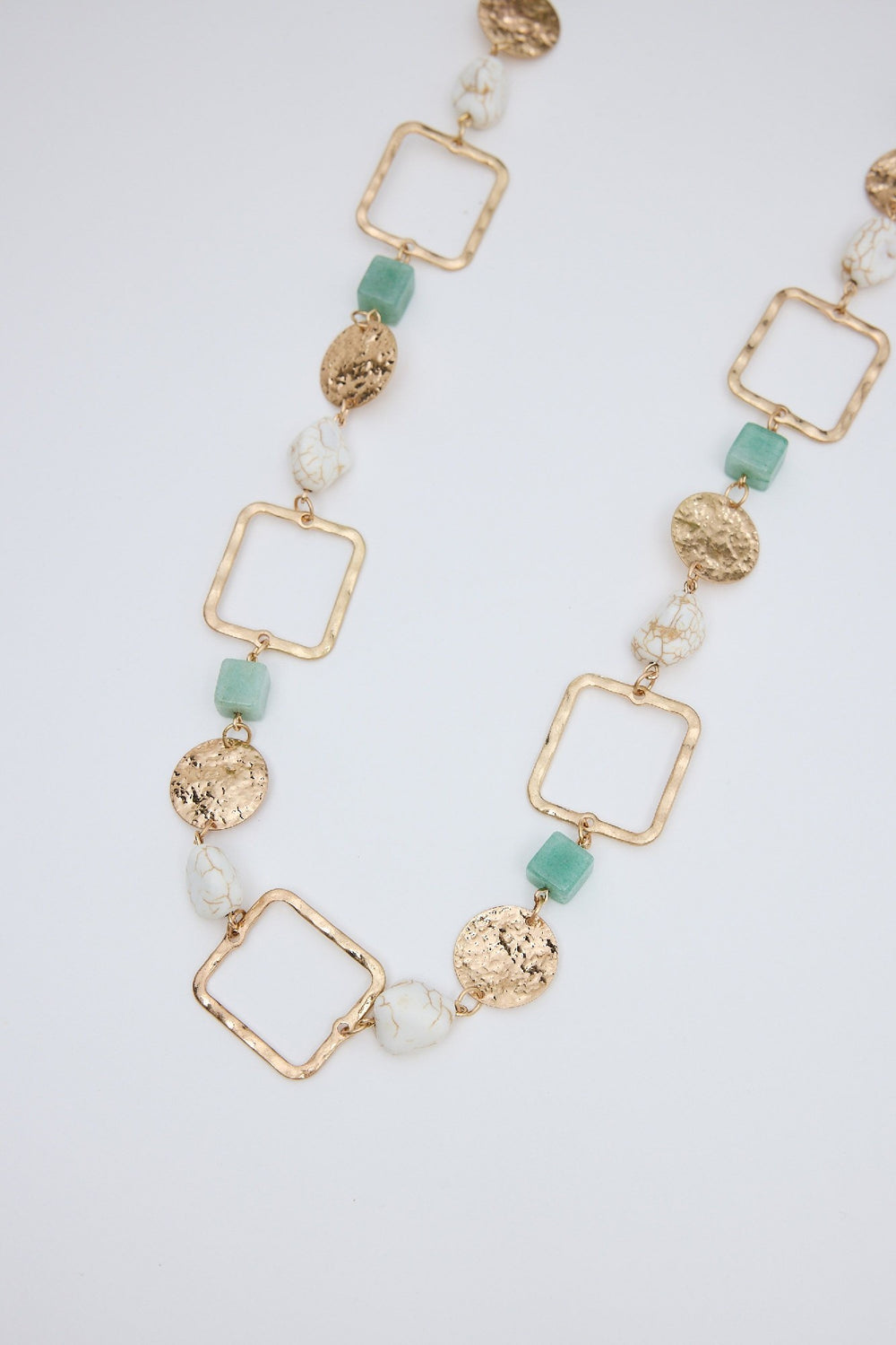 Holiday Necklace Paulo Green Gold & cream