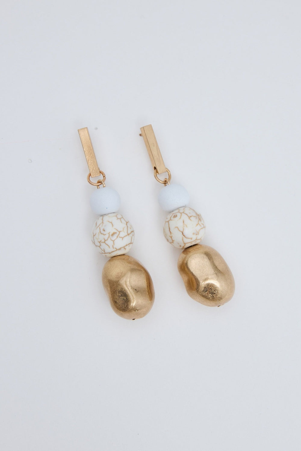 Holiday Earrings Rio in Gold and Cream