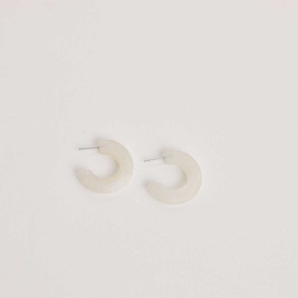 Holiday Earrings White Marble