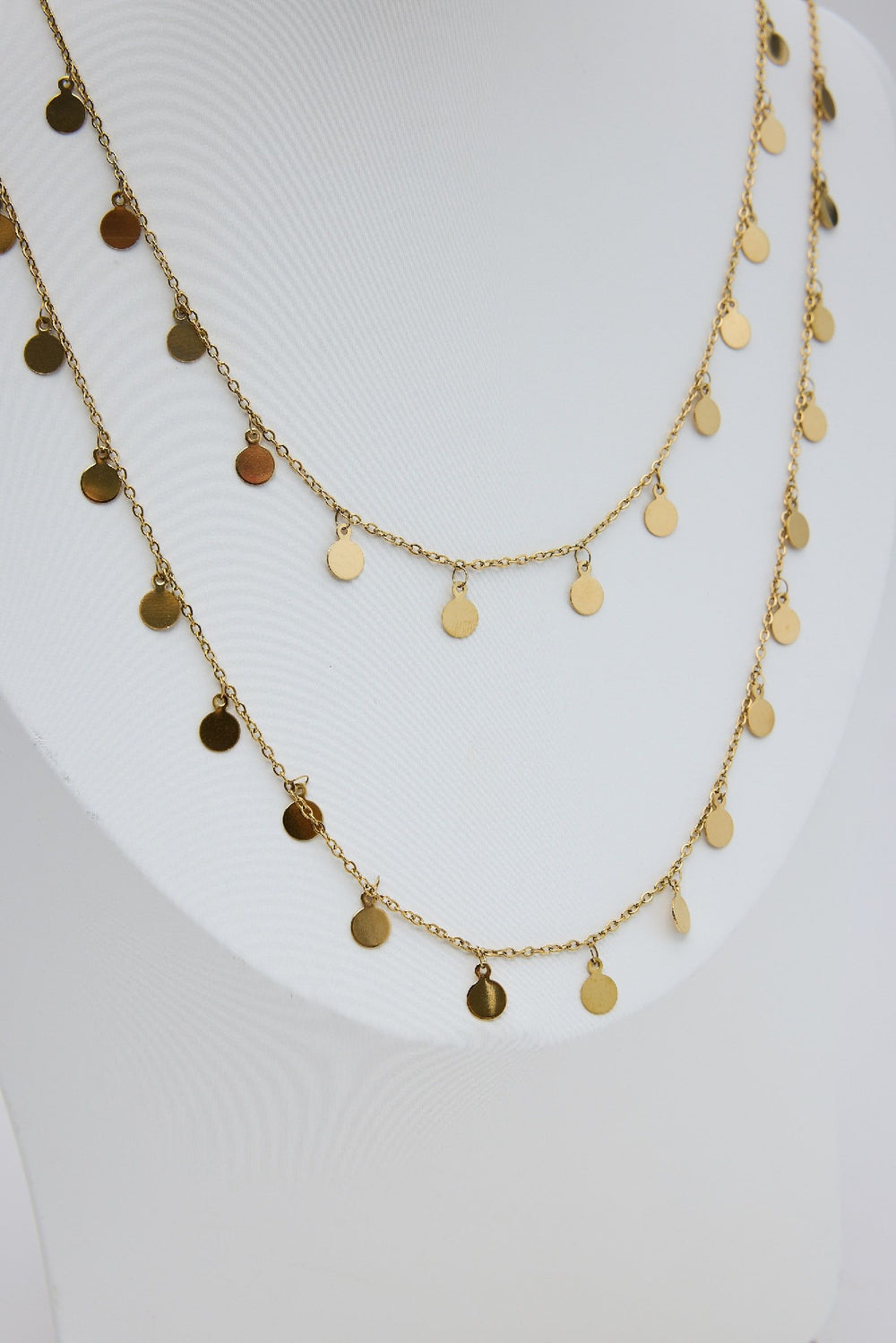 Holiday Necklace Cosmos Gold two layered