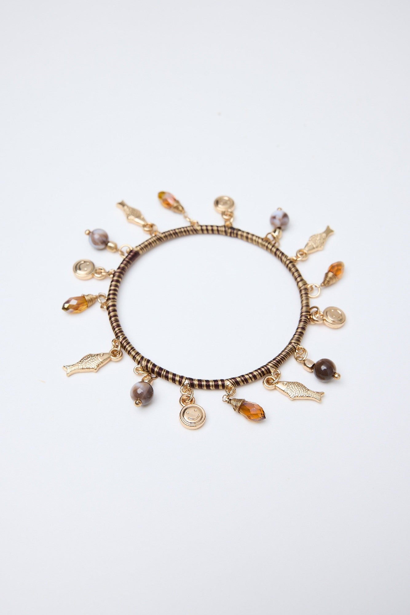Holiday Bracelet Vibrant Gold with Beads