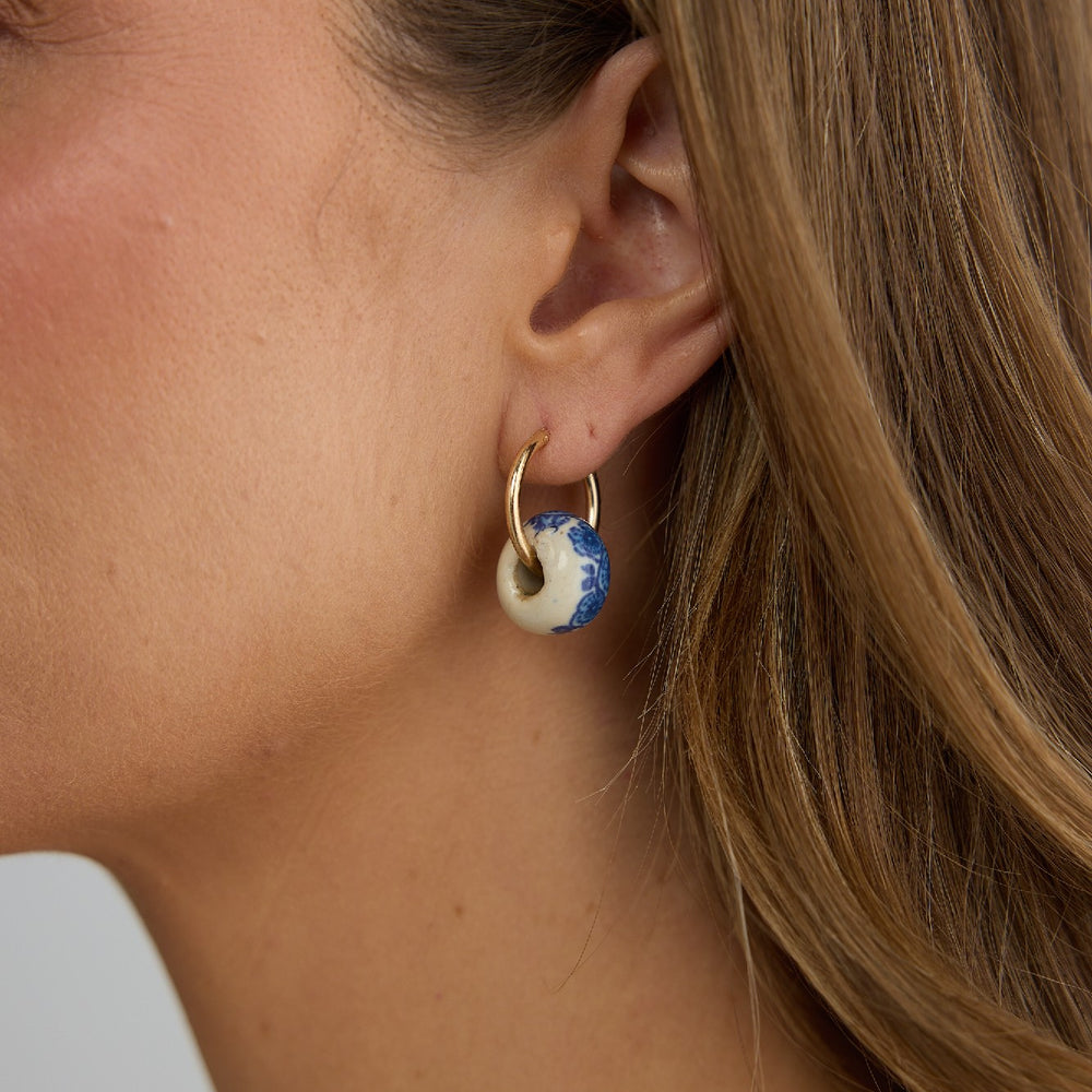 Earrings Barcelona Blue and White
