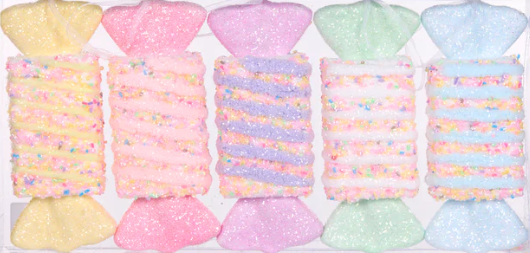 HOLLY AND IVY WRAPPED SPRINKLE LOLLIES IN A 5 PACK