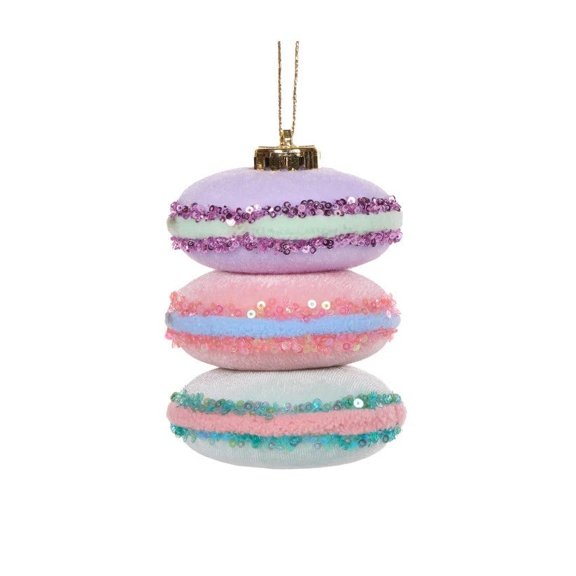 holly and ivy macaron stack hanging